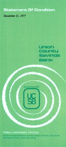 Image of the Union County Savings Bank Statement of Condition Brochure 