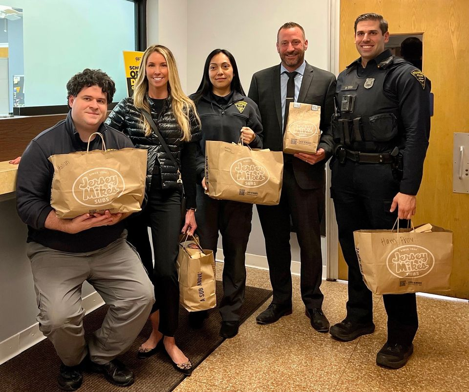 Cranford PD Receives Jersey Mike’s from UCSB
