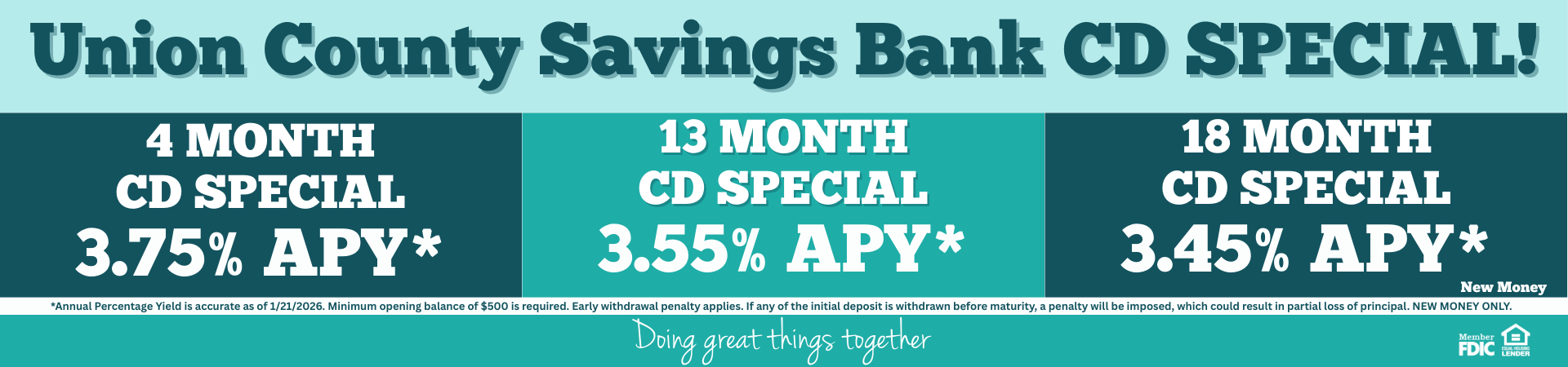 UCSB Certificate of Deposit promotion